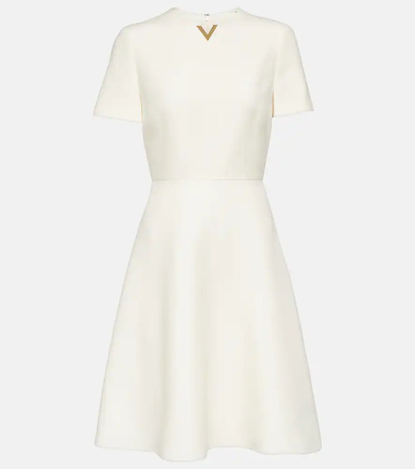  Valentino Valentino Wool And Silk Minidress 