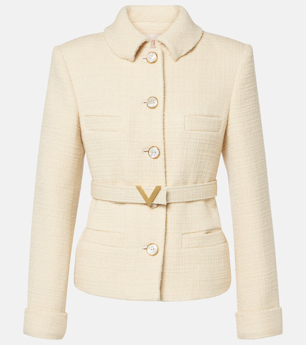  Valentino Valentino Wool-blend Tweed Jacket 