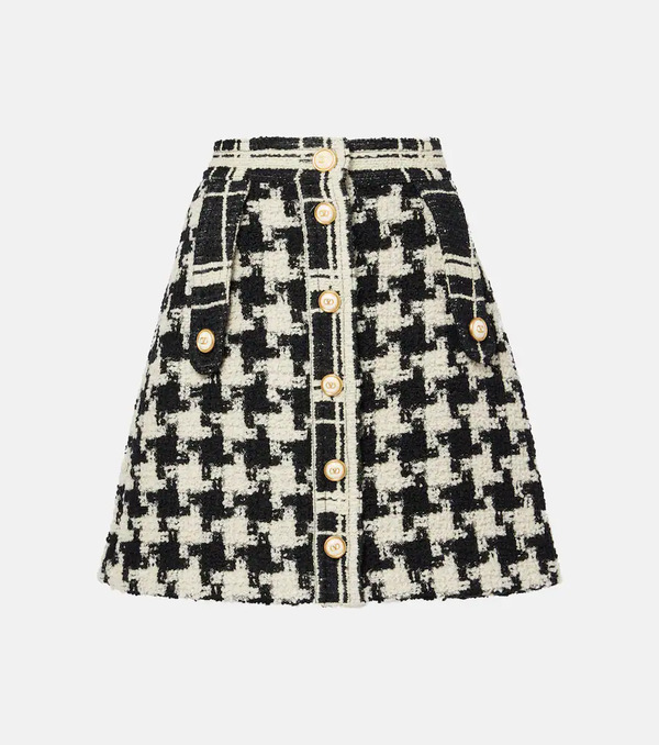  Valentino Valentino Wool-blend Tweed Miniskirt 