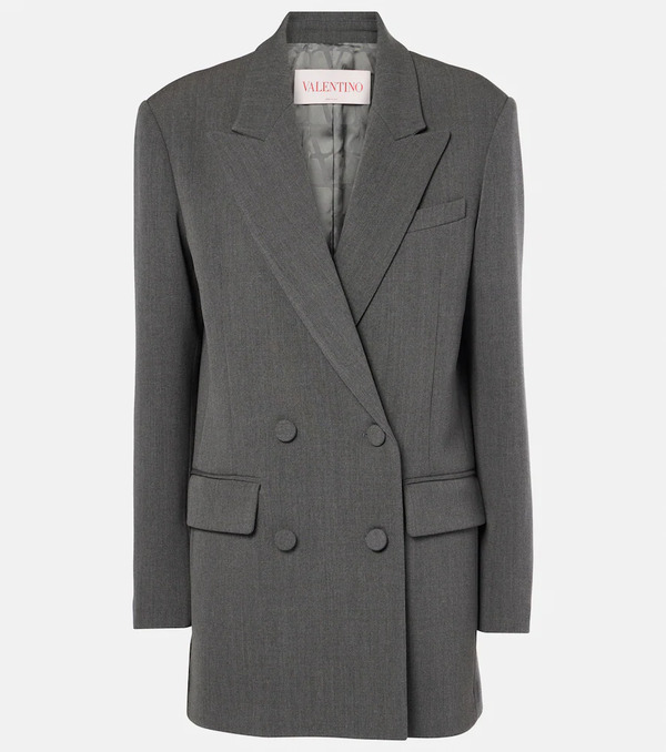  Valentino Valentino Wool Gabardine Blazer 