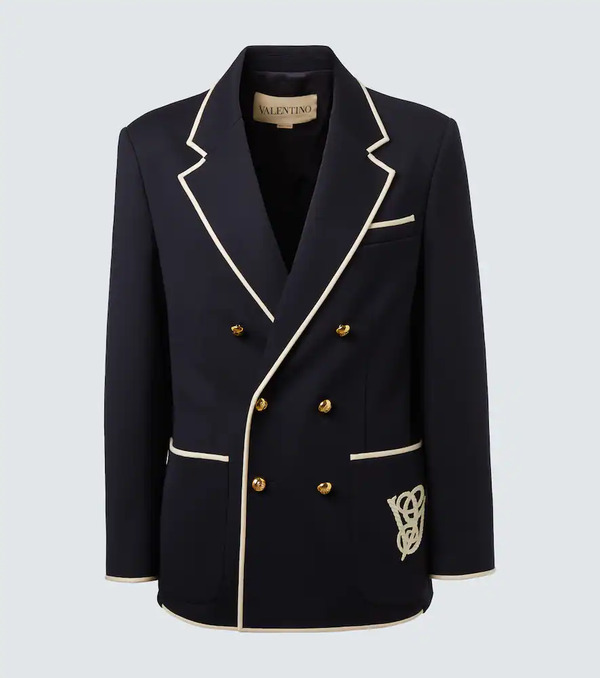 Valentino Valentino Wool Jersey Blazer 