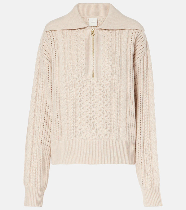  Varley Varley Camello Cable-knit Half-zip Sweater 