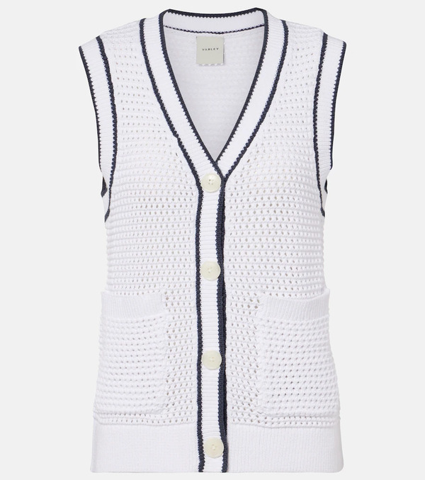  Varley Varley Leilani Open-knit Cotton-blend Top 