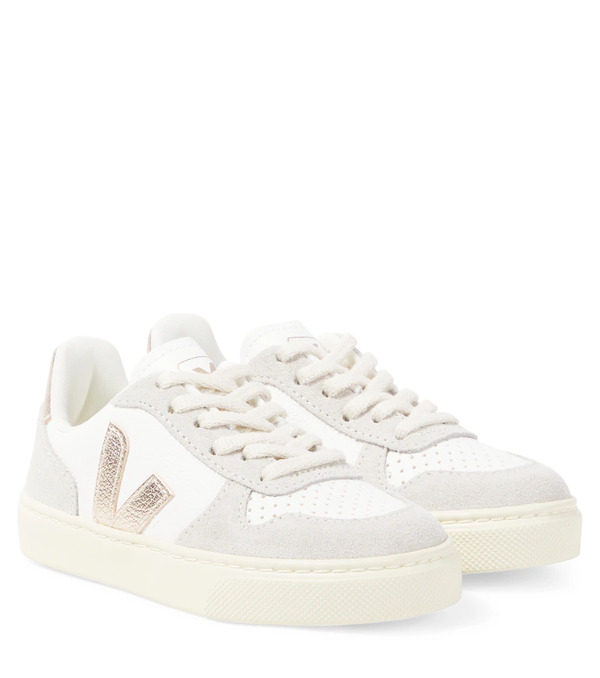  Veja Kids Veja Kids V-10 Laces Leather Sneakers 