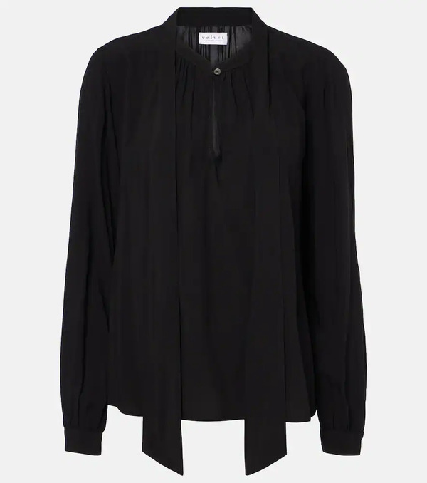  Velvet Velvet Gabrielle Draped Rayon Challis Blouse 