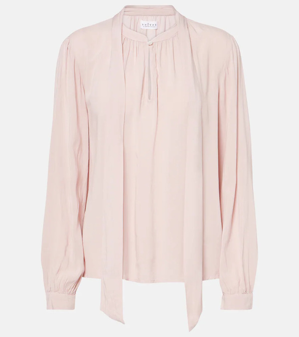  Velvet Velvet Gabrielle Draped Rayon Challis Blouse 