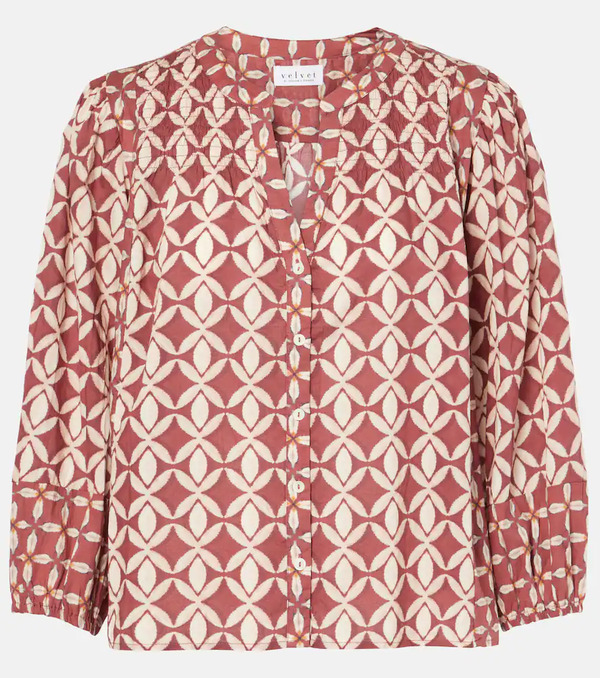  Velvet Velvet Haddon Printed Cotton Blouse 