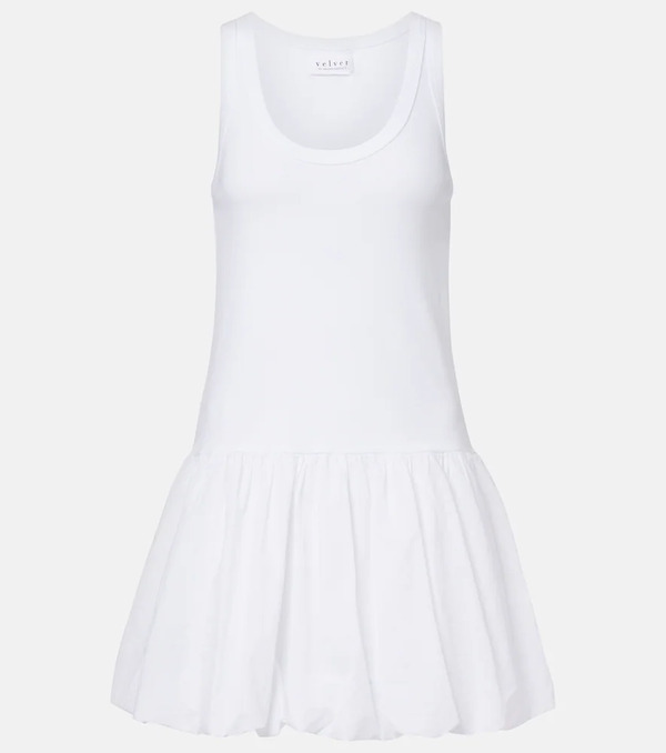  Velvet Velvet Isla Cotton-blend Poplin Minidress 