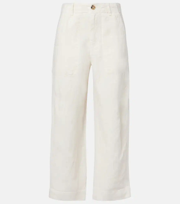  Velvet Velvet Issa Linen Barrel-leg Pants 