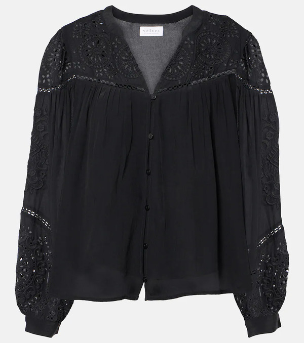  Velvet Velvet Libby Open-knit Blouse 