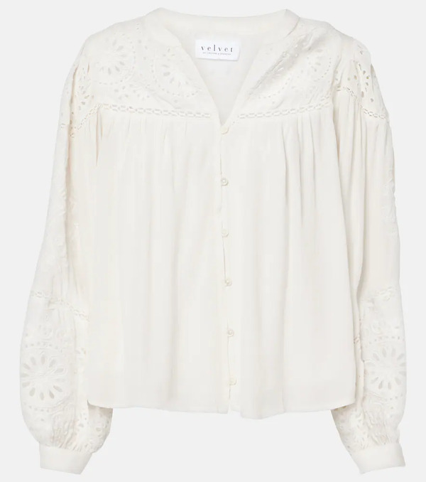  Velvet Velvet Libby Open-knit Blouse 