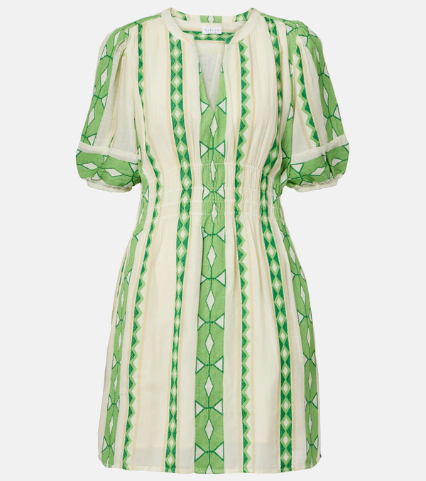  Velvet Velvet Lucy Patterned Cotton Minidress 