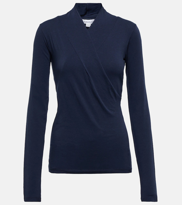  Velvet Velvet Meri Cotton Wrap Top 