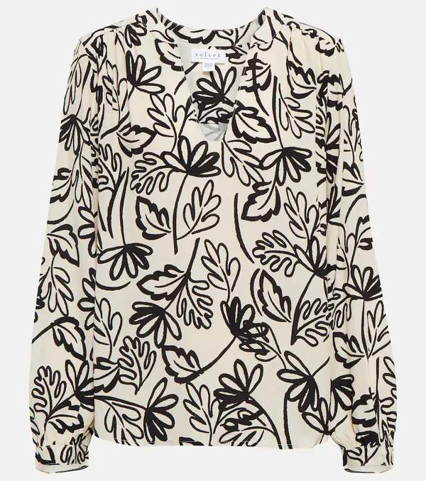  Velvet Velvet Printed Crepe Blouse 