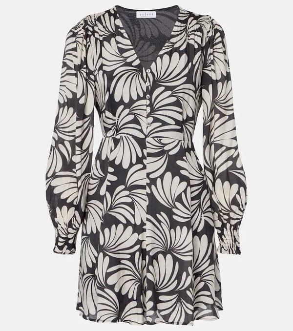  Velvet Velvet Tatti Printed Minidress 