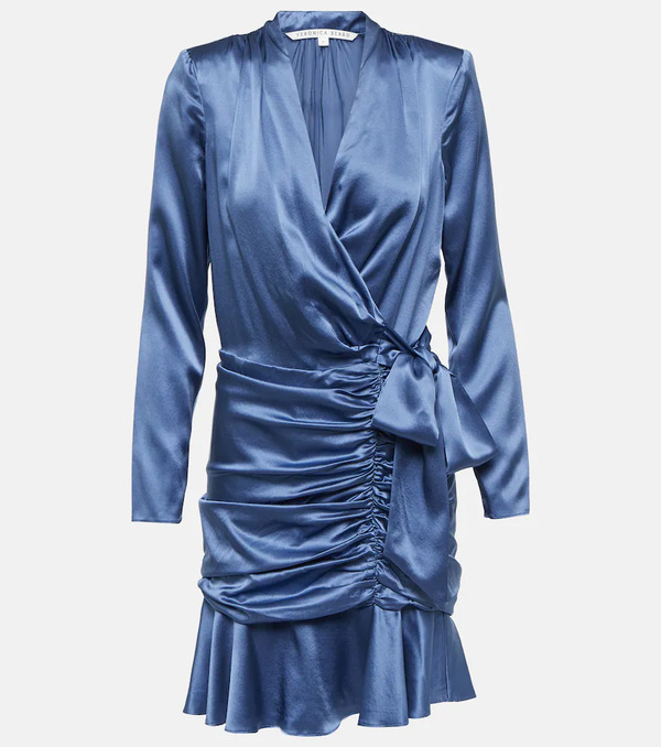  Veronica Beard Veronica Beard Agatha Silk-blend Satin Wrap Dress 