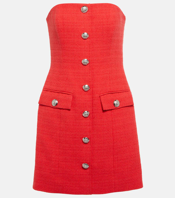  Veronica Beard Veronica Beard Aster Cotton-blend Tweed Minidress 