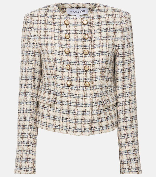  Veronica Beard Veronica Beard Bentley Checked Tweed Jacket 