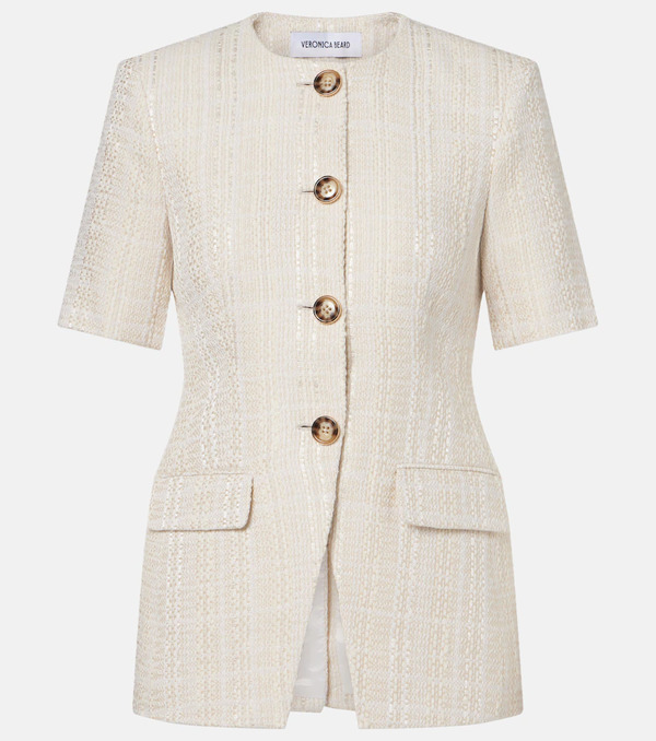  Veronica Beard Veronica Beard Bodie Cotton-blend Tweed Jacket 