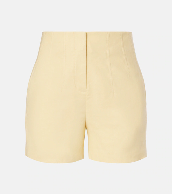  Veronica Beard Veronica Beard Brit High-rise Linen-blend Shorts 