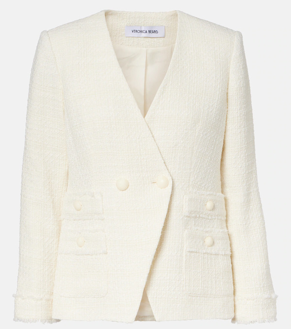  Veronica Beard Veronica Beard Double-breasted Tweed Blazer 