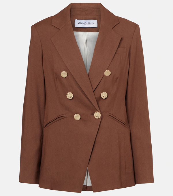  Veronica Beard Veronica Beard Elle Dickey Linen-blend Blazer 