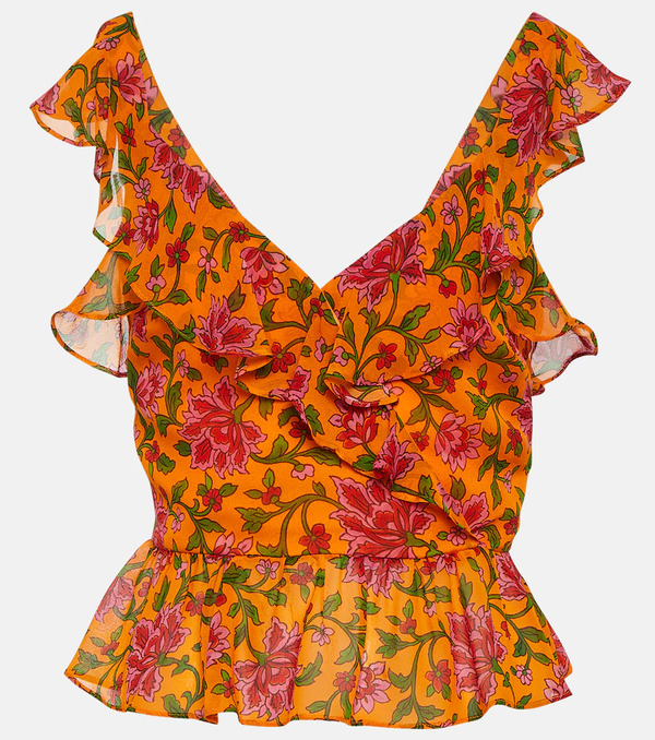  Veronica Beard Veronica Beard Floral Silk Top 