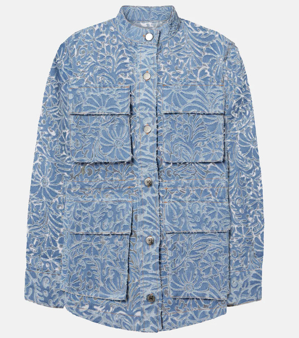  Veronica Beard Veronica Beard Lane Floral Denim Jacket 