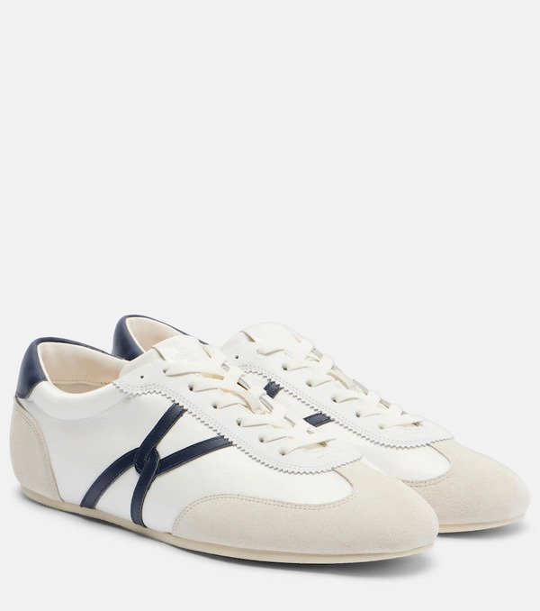  Veronica Beard Veronica Beard Leather-trimmed Canvas Sneakers 