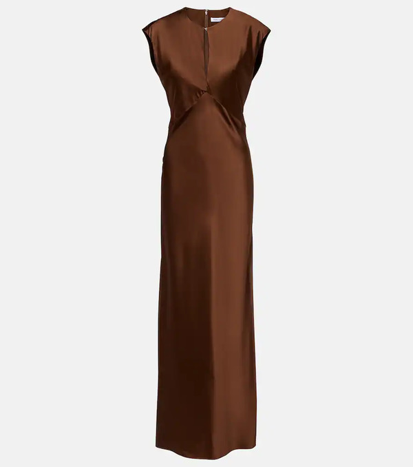  Veronica Beard Veronica Beard Nelzy Silk-blend Satin Maxi Dress 