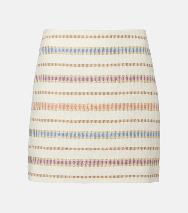  Veronica Beard Veronica Beard Ohemia Cotton And Wool-blend Miniskirt 