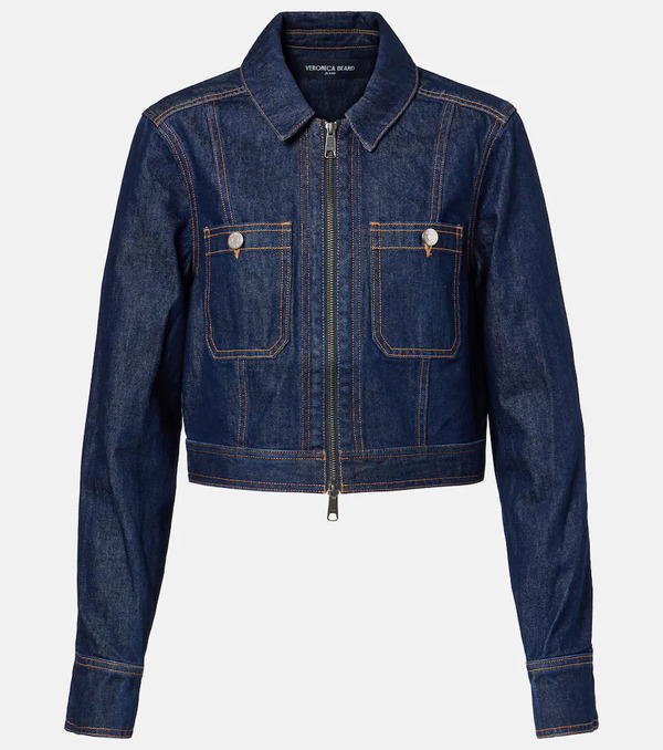  Veronica Beard Veronica Beard Patty Cropped Denim Jacket 
