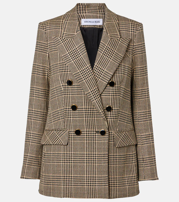  Veronica Beard Veronica Beard Rhys Houndstooth Double-breasted Blazer 
