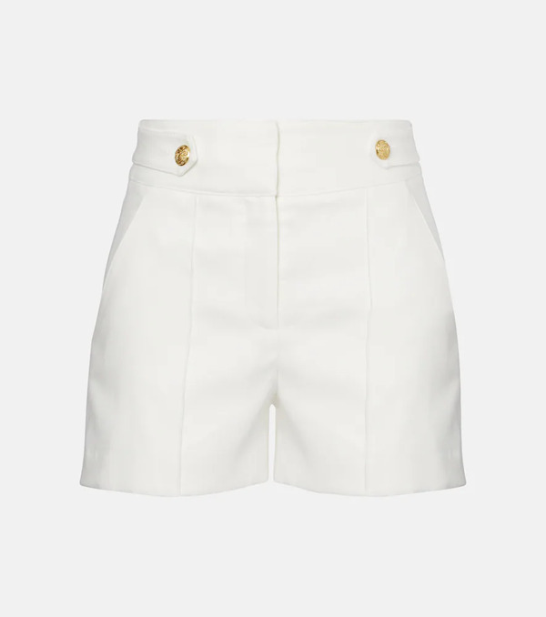  Veronica Beard Veronica Beard Runo High-rise Linen-blend Shorts 