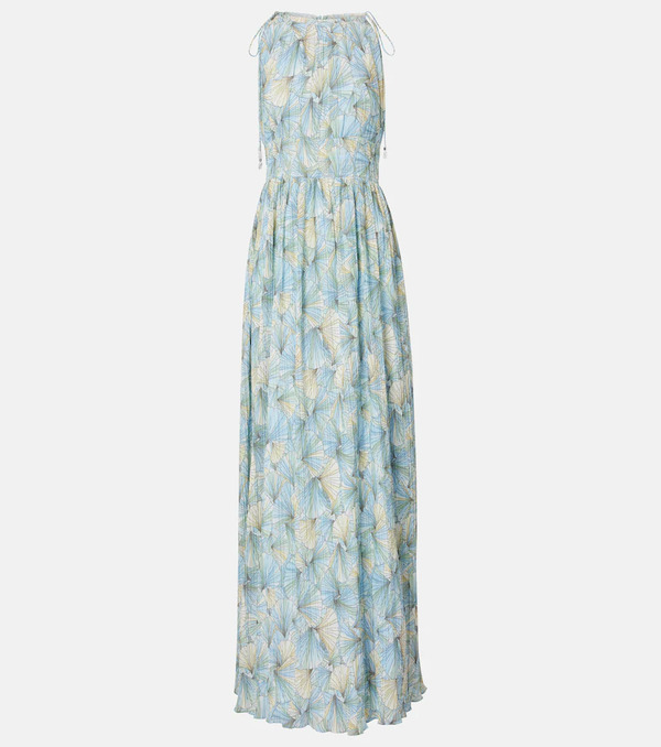  Veronica Beard Veronica Beard Yardley Floral Pleated Chiffon Gown 