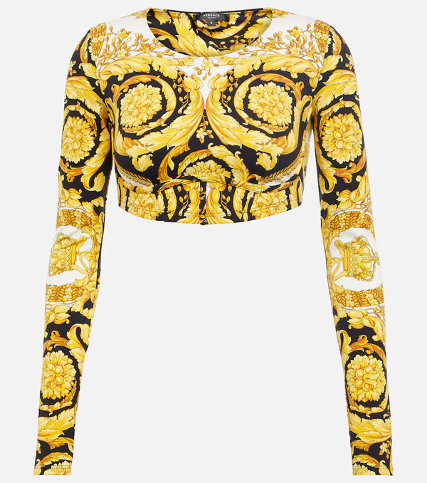  Versace Versace Barocco Crop Top 