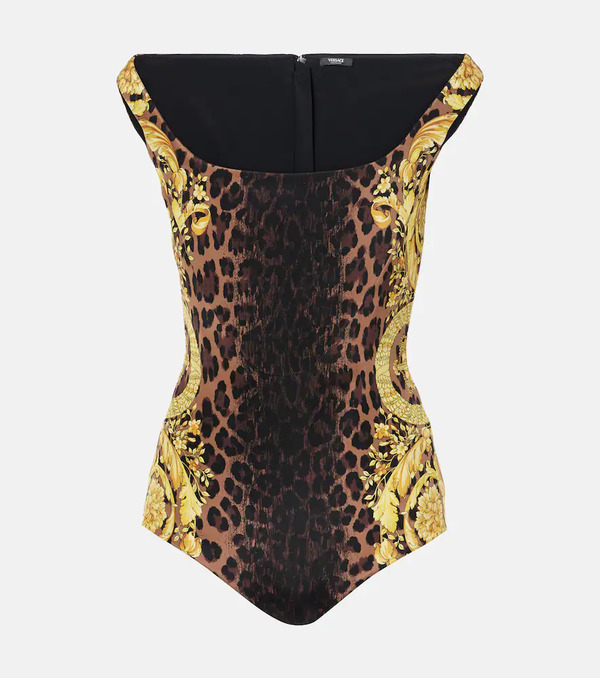  Versace Versace Barocco Silk Bodysuit 