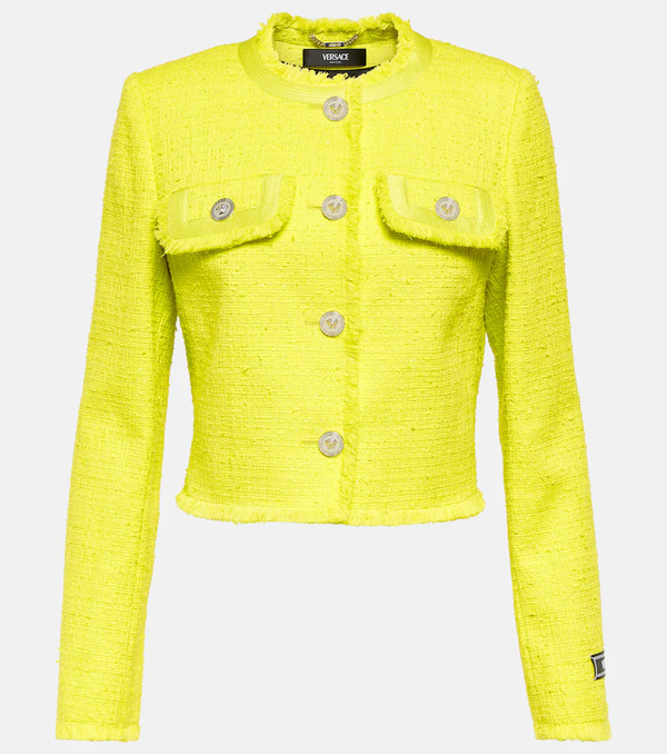  Versace Versace Cotton-blend Boucle Jacket 