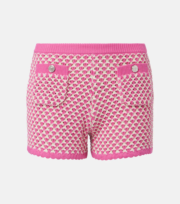  Versace Versace Crochet Cotton-blend Shorts 