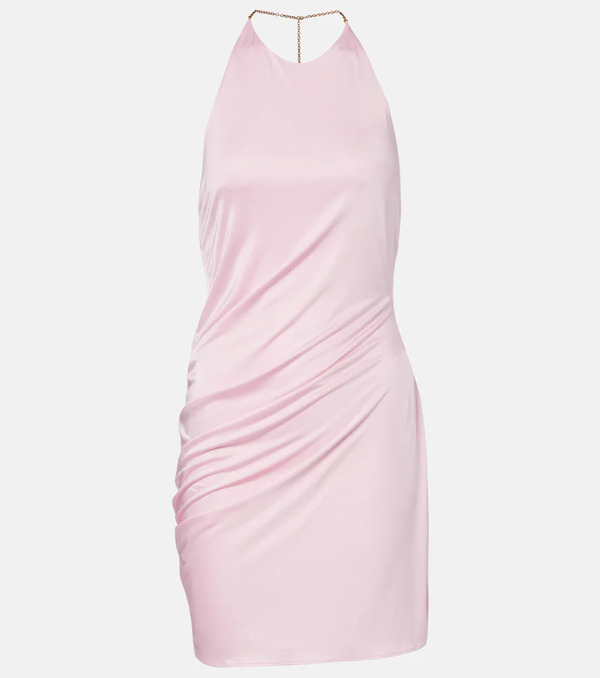  Versace Versace Draped Jersey Minidress 