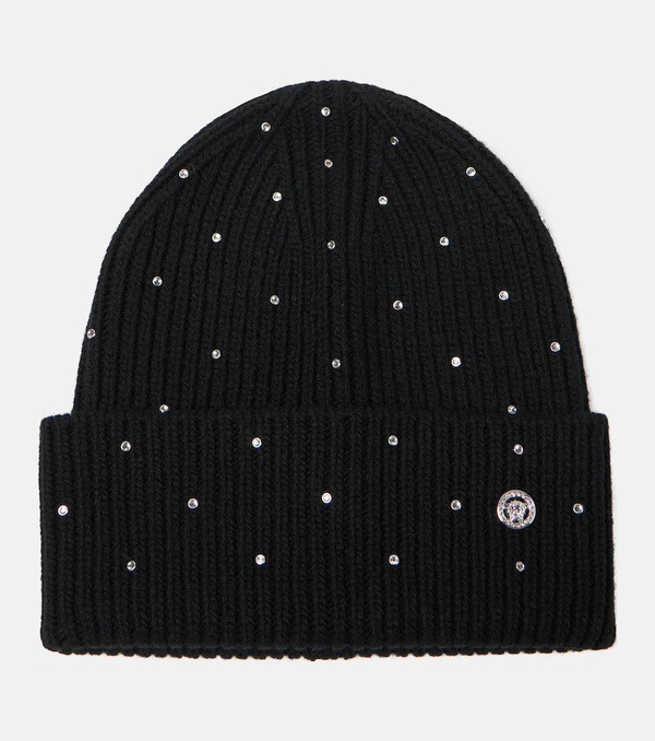  Versace Versace Embellished Wool Beanie 