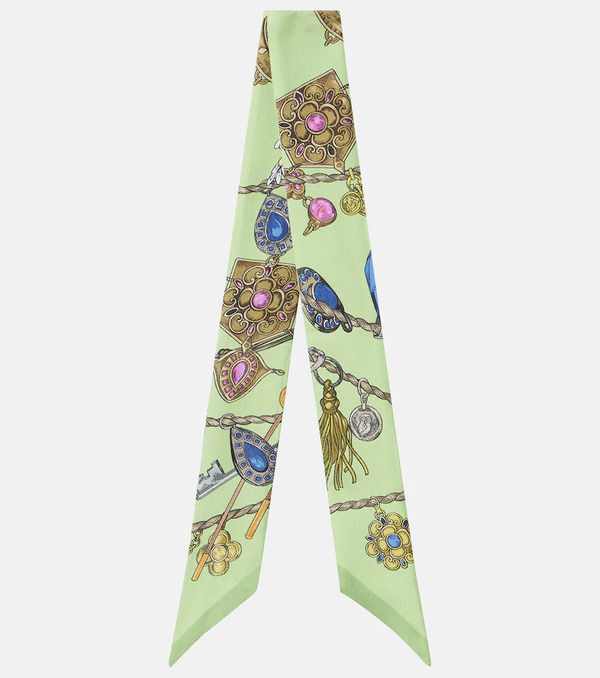  Versace Versace Floral Silk Twill Scarf 