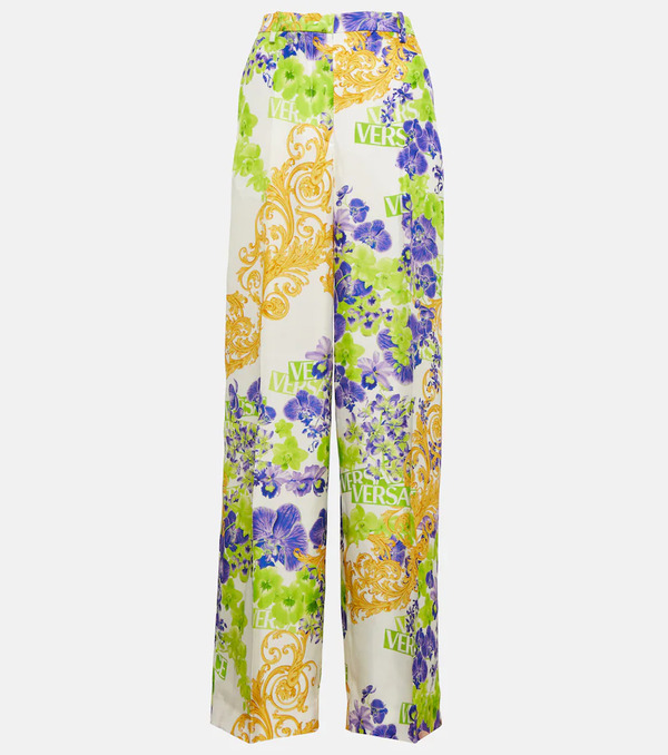  Versace Versace Floral Wide-leg Pants 