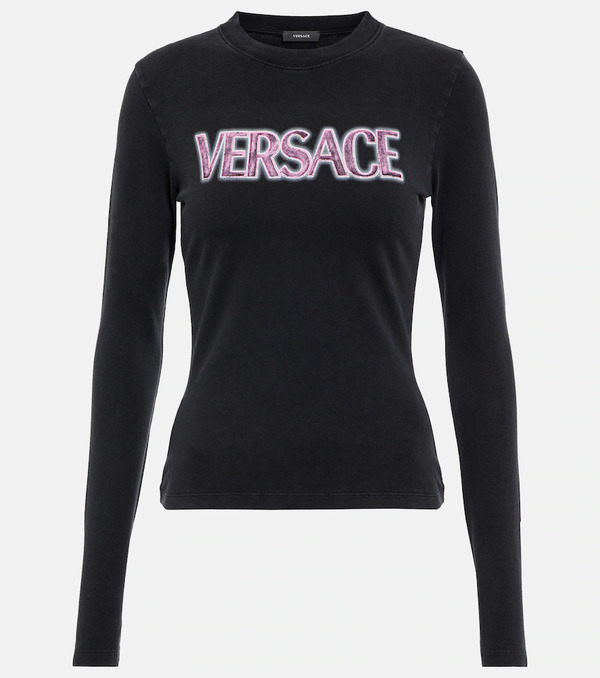  Versace Versace Goddess Logo Long-sleeve T-shirt 