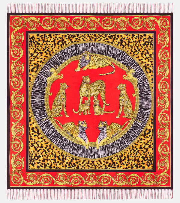  Versace Home Versace Home Barocco Printed Wool Blanket 