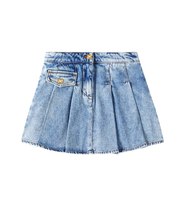  Versace Kids Versace Kids Embroidered Denim Skirt 