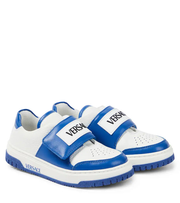 Versace Kids Versace Kids Leather Sneakers 