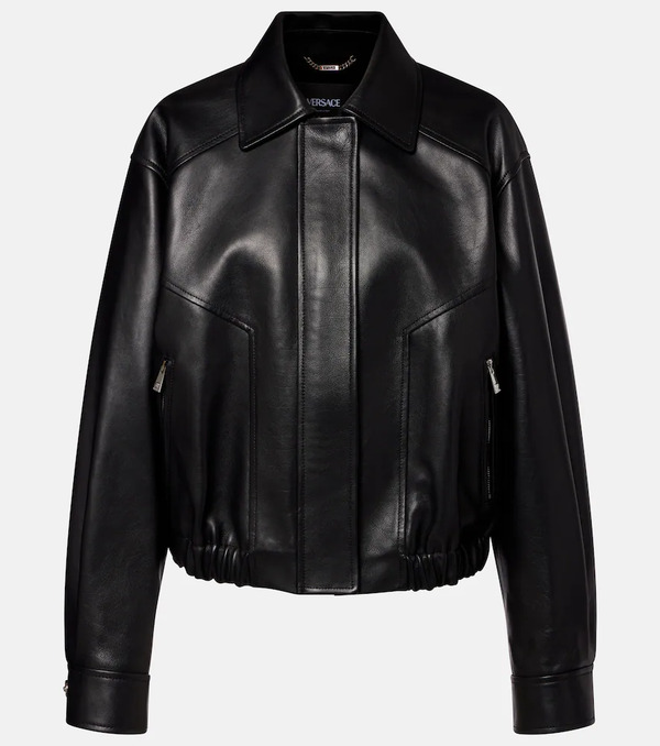  Versace Versace Leather Blouson Jacket 