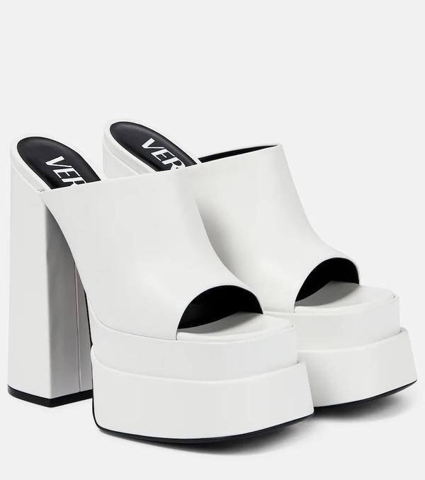  Versace Versace Leather Platform Mules 