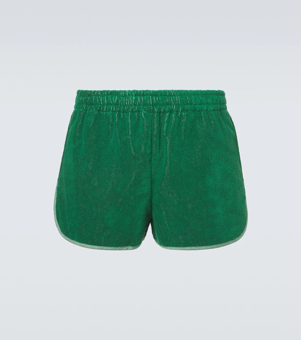  Versace Versace Logo Cotton Terry Shorts 